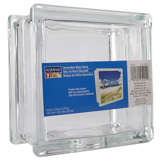 Artminds Decorative Glass Block 5 6 X 5 6 X 3 75
